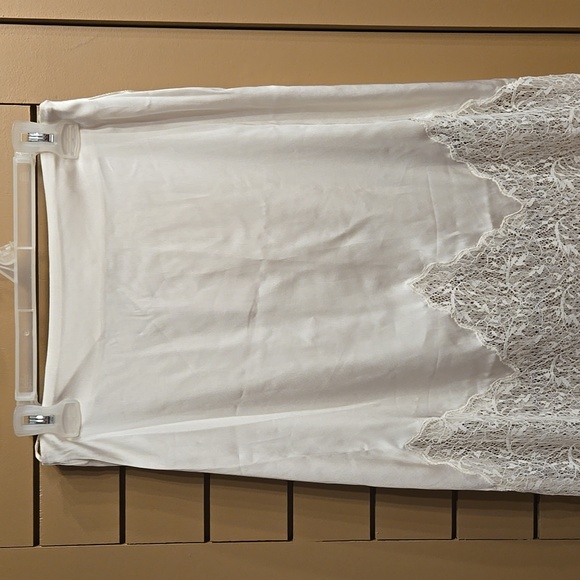 Topshop Satin Lace Mix Maxi Skirt in oyster size 4 - Picture 6 of 10